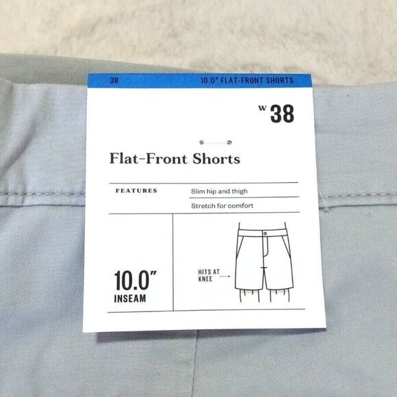 Men's Flat-Front Linden Shorts (Size 38 / 10" Inseam) "LIGHT GRAY" ~ NEW!!! - Picture 7 of 7